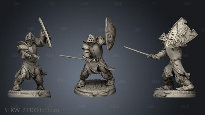 The Evernight Zombie Knights Knight stl model for CNC