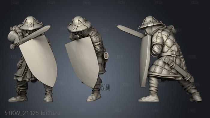 Peasant Sword and Shield 3d stl модель для ЧПУ