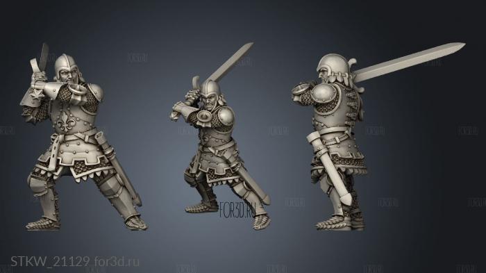 Squire Two Sword 3d stl модель для ЧПУ