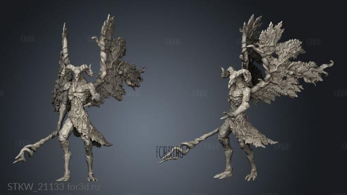 The Forgotten God Huge Staff Top stl model for CNC