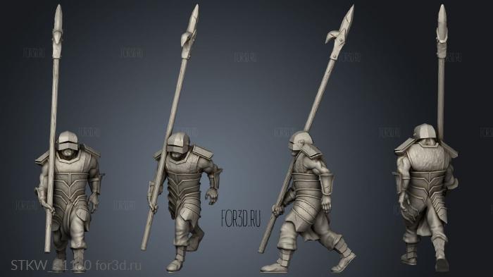 Half Pikeman stl model for CNC