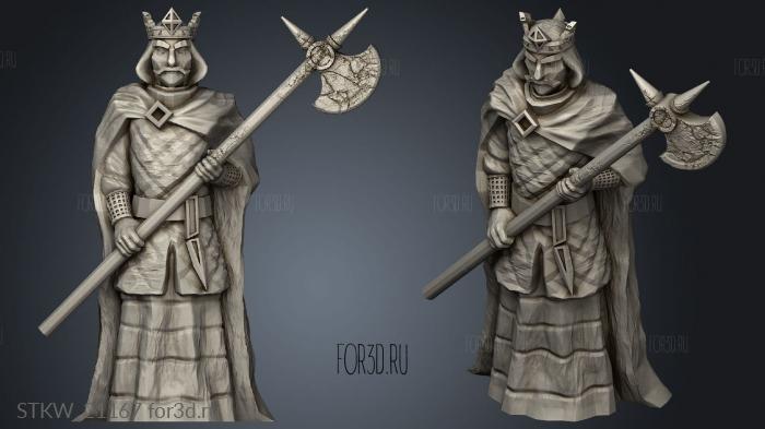 King statue rock 3d stl модель для ЧПУ