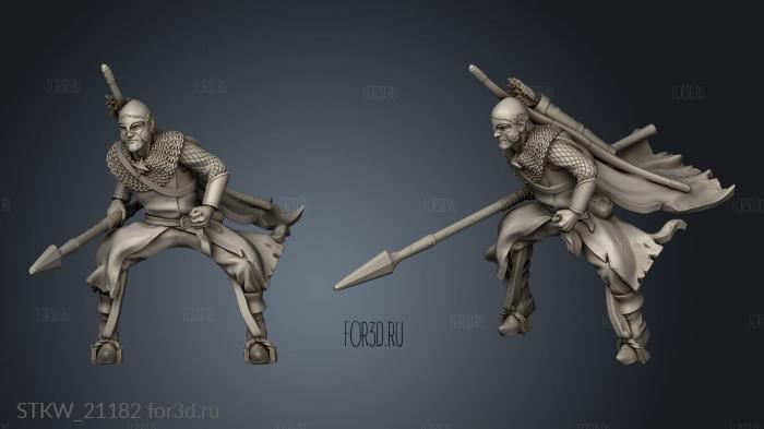 ranger with spear mounted 3d stl модель для ЧПУ