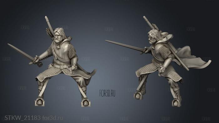 ranger with sword mounted 3d stl модель для ЧПУ