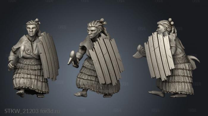 Woodwose Mace Shield 3d stl модель для ЧПУ