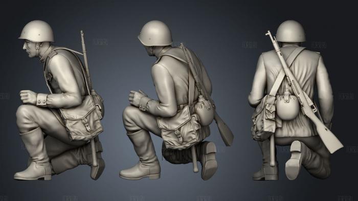 Zis 3 soldiers 2 stl model for CNC