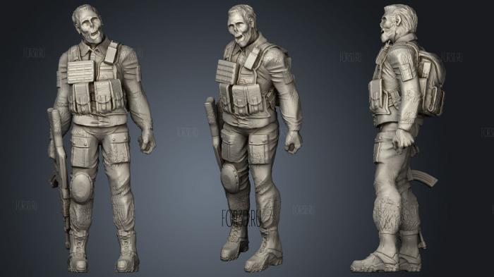 Zombified stalker 3d stl модель для ЧПУ