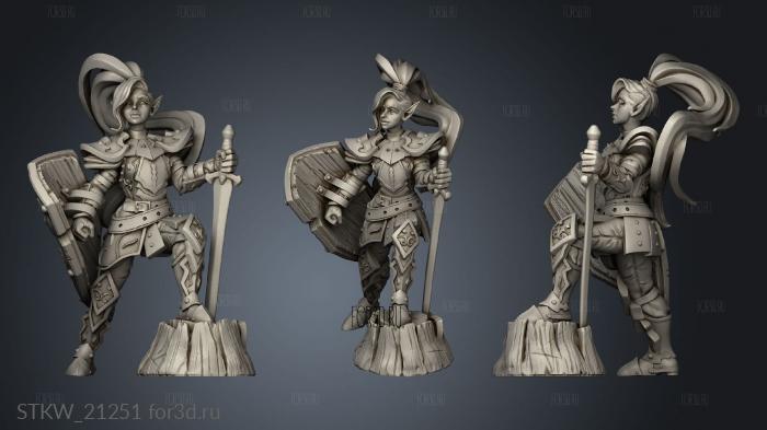 Female Warrior stl model for CNC