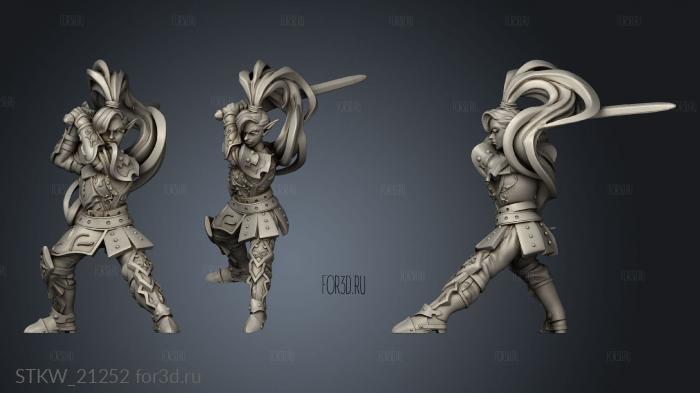 Female Warrior stl model for CNC