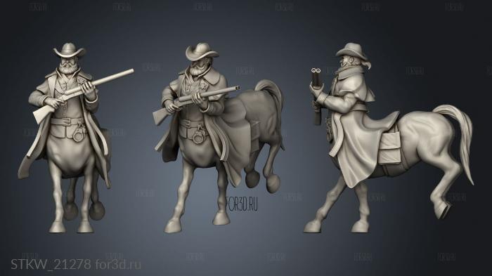 Centaur Cowboys stl model for CNC