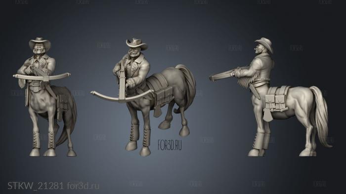 Centaur Cowboys stl model for CNC