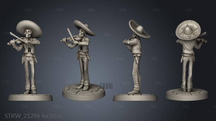 Mariachi Skeleton stl model for CNC