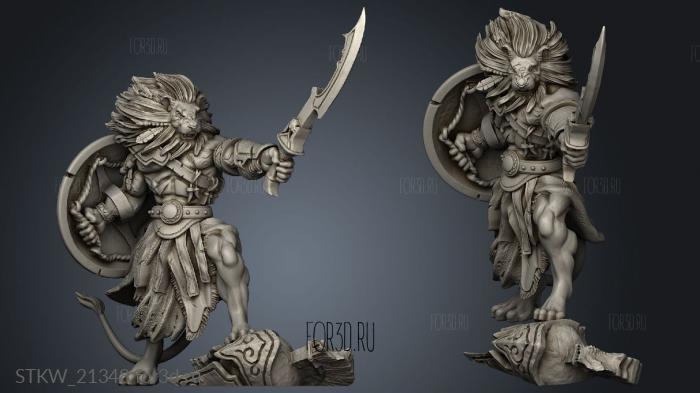 leonin chief with khopesh stl model for CNC