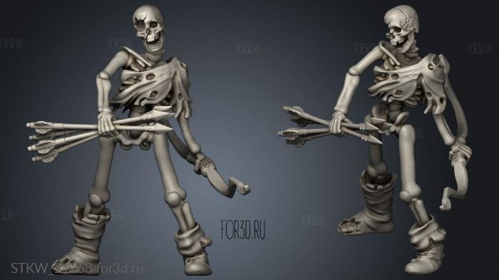 skeleton Archer stl model for CNC