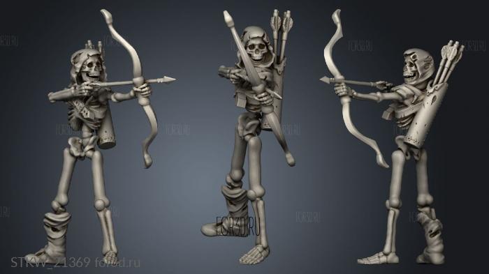 skeleton Archer stl model for CNC