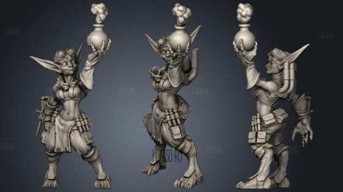 Alchemist Female Goblin stl model for CNC