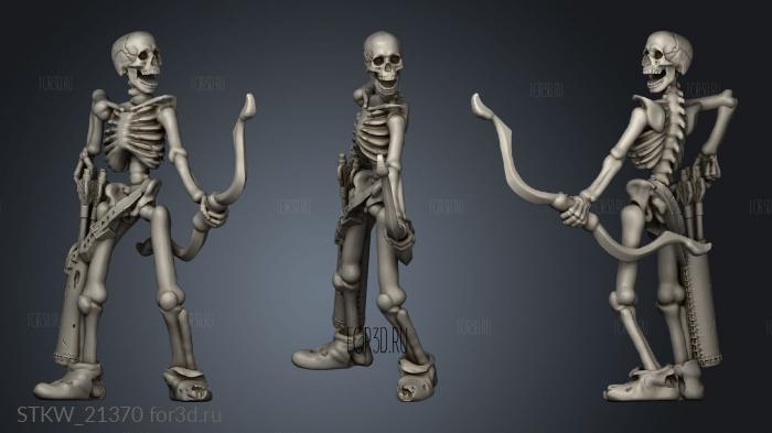 skeleton Archer stl model for CNC