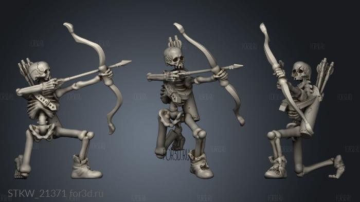 skeleton Archer stl model for CNC