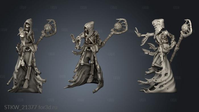 skeleton Mage stl model for CNC