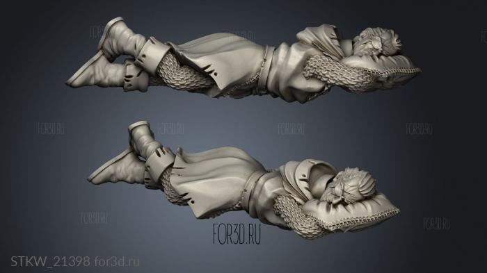 Sleeping Reagan stl model for CNC