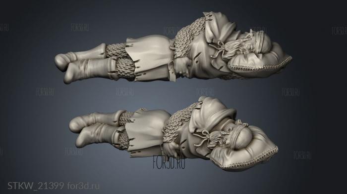 Sleeping Udo stl model for CNC