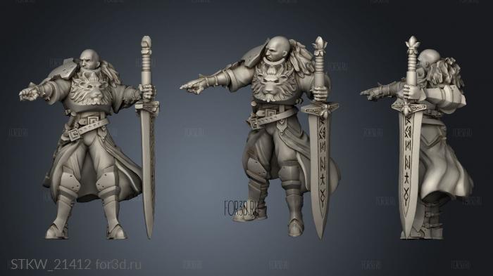 paladin kings guard commander 3d stl модель для ЧПУ