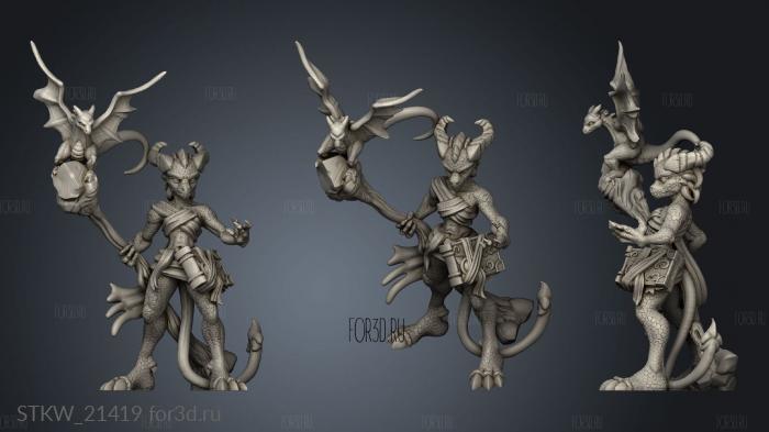 Dragon Sorceress stl model for CNC