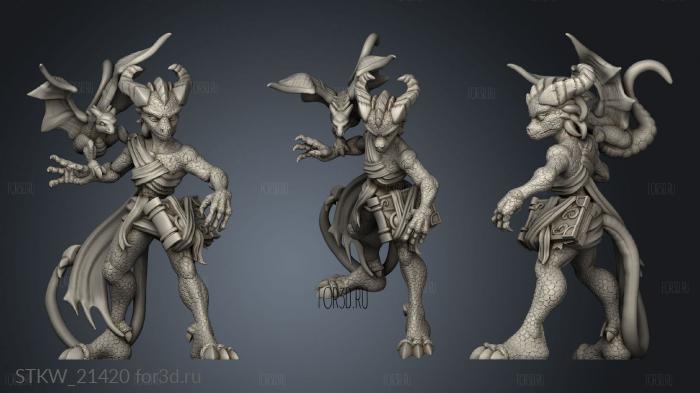 Dragon Sorceress stl model for CNC