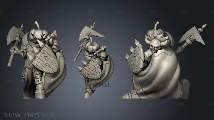 Halloween Warrior stl model for CNC