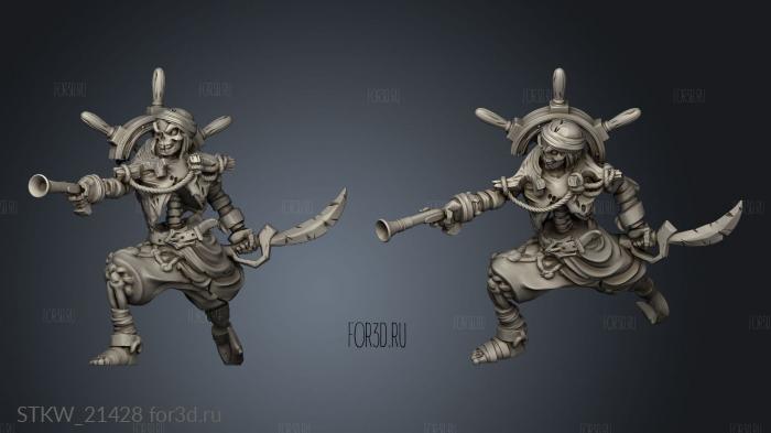 Cursed Skeleton stl model for CNC