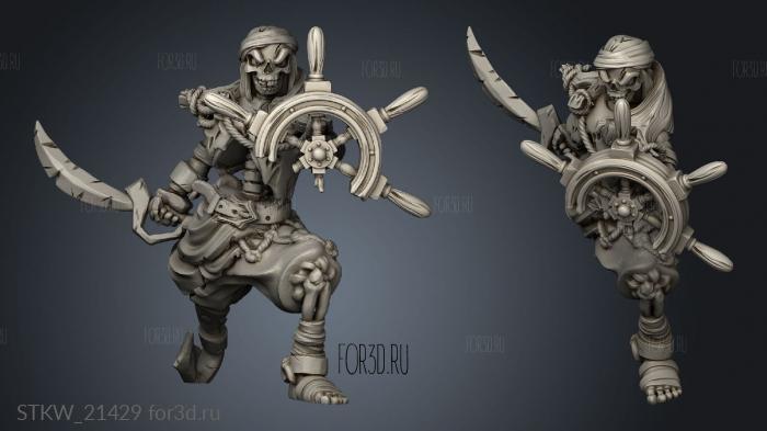 Cursed Skeleton stl model for CNC