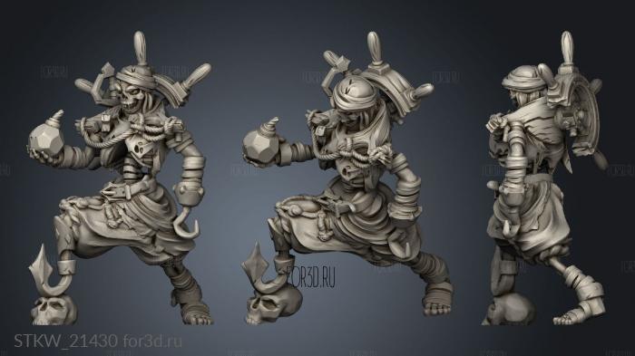 Cursed Skeleton stl model for CNC