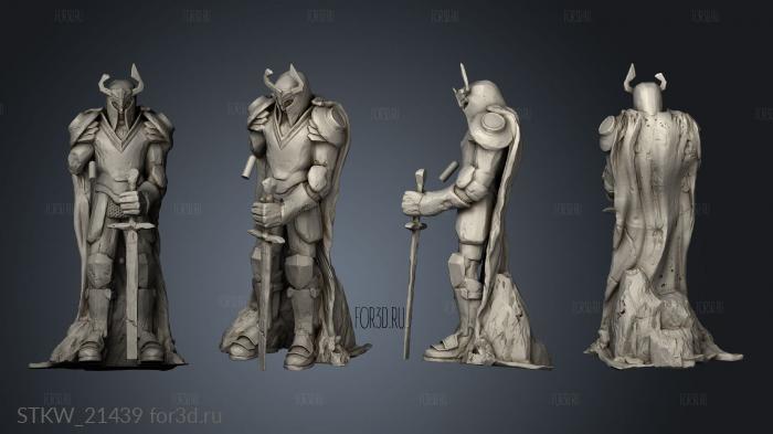 Knight Statue 3d stl модель для ЧПУ