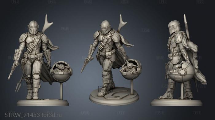 the mandalorian star wars 3d stl модель для ЧПУ