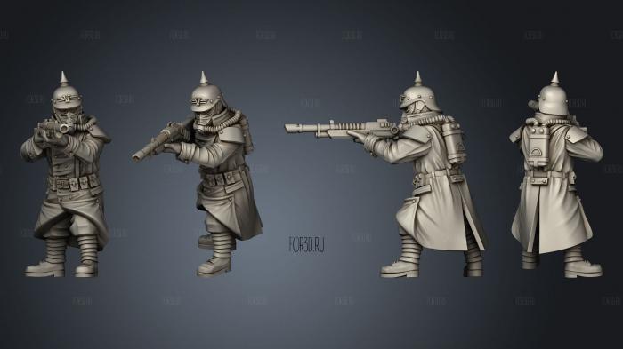 A military man with a gun 09 stl model for CNC