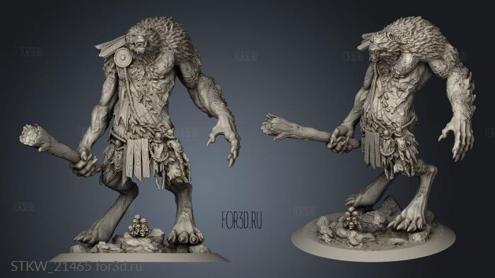 LYCANS GIANT WOLF stl model for CNC