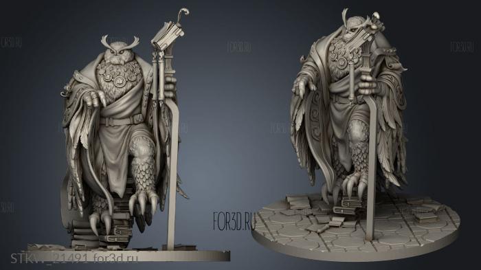 The Owl Archivist 3d stl модель для ЧПУ