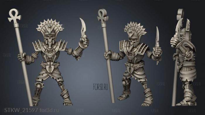 Mummys Mummy with dagger and staff life 3d stl модель для ЧПУ