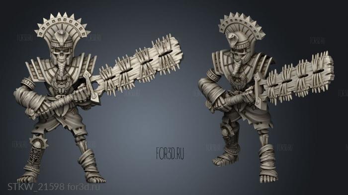 Mummys Mummy with two weapon 3d stl модель для ЧПУ