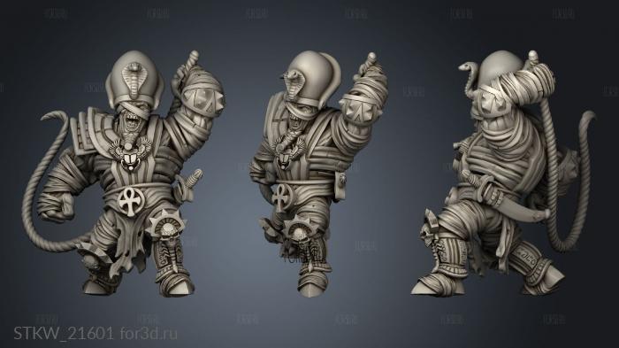 Mummy with whip and sword 3d stl модель для ЧПУ