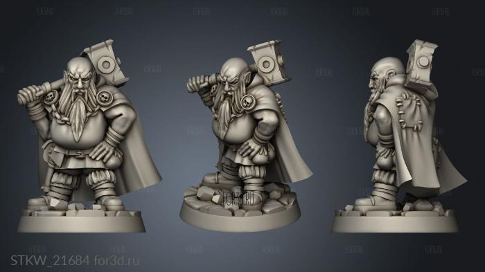 Guild Bandit Gang Dwarf Warhammer stl model for CNC