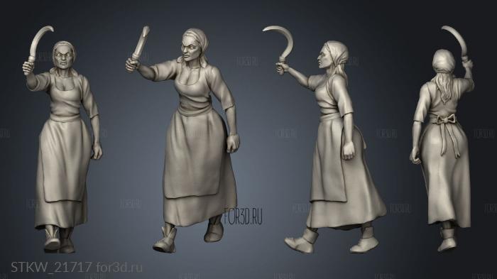 The Vengeful crowd woman 3d stl модель для ЧПУ