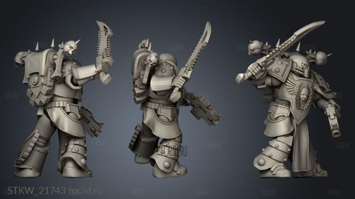 the evil one Swordsman stl model for CNC