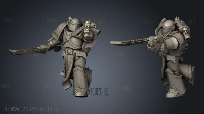 the evil one Swordsman stl model for CNC