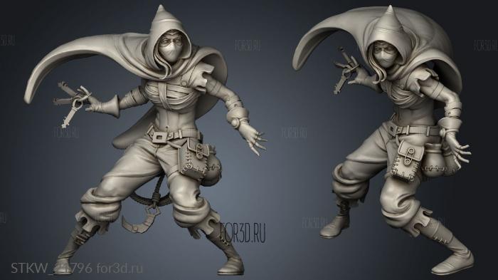 Thieves thief female stl model for CNC