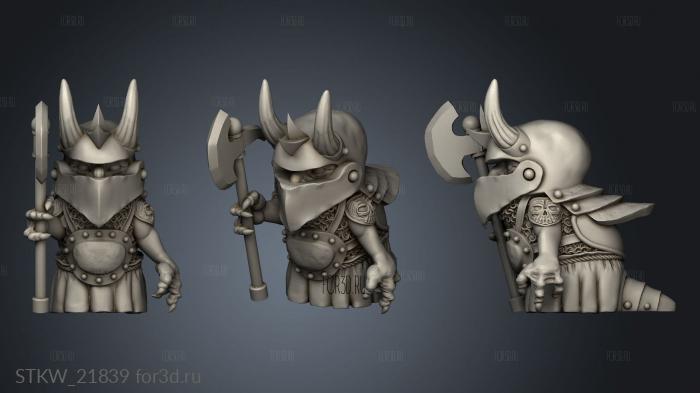 Through Goblin with Axe stl model for CNC