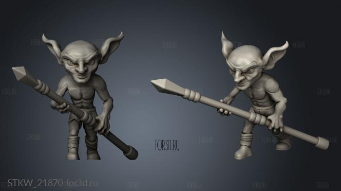 Goblins Weapons Goblin Spear stl model for CNC