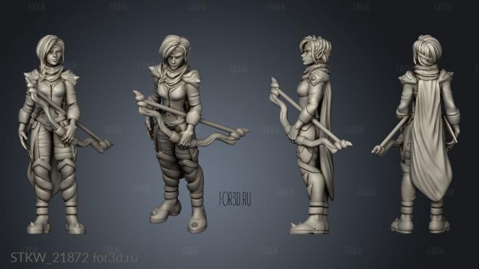 Half Elf Ranger stl model for CNC