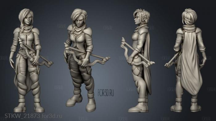 Half Elf Ranger stl model for CNC