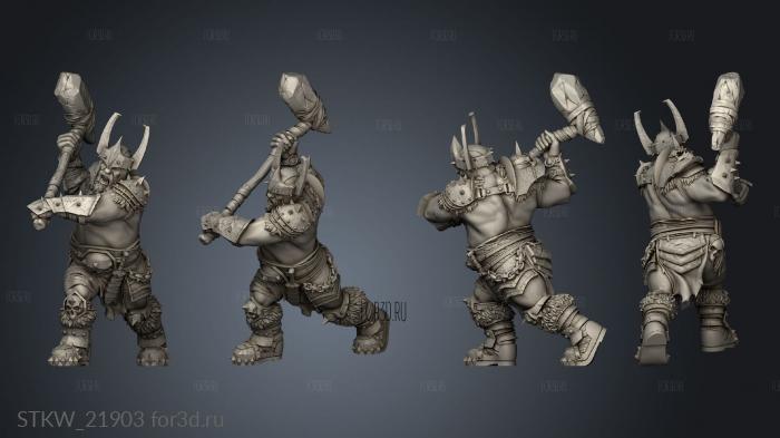 Thug Ogre stl model for CNC